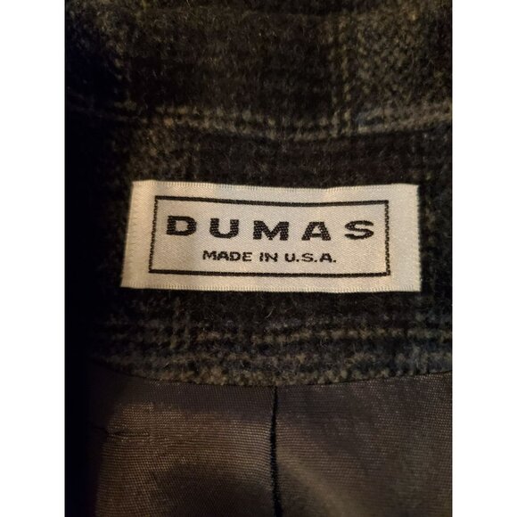 Pierre Dumas Boho Vintage Sz Small (8-10) Wool Jacket-Long Blazer blk, blue, gry - Picture 6 of 11